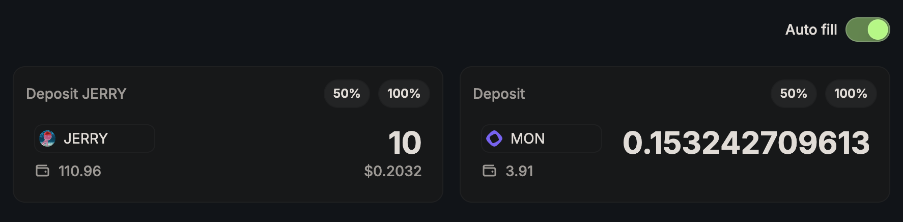 Vault Amount